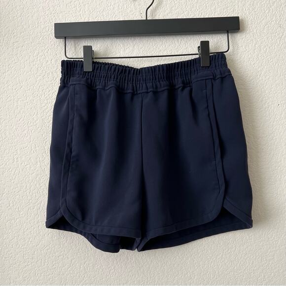 J Crew Crepe Pull-On Shorts Navy Blue Pockets B8690 - Picture 3 of 8